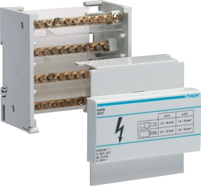 Attēls no Hager Blok rozdzielczy 4-biegunowy 80A (KJ01B)