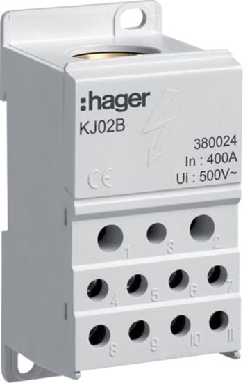 Изображение Hager Blok rozdzielczy wieloodejciowy 400A (KJ02B)