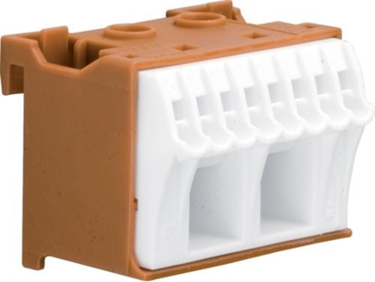 Attēls no Hager Blok samozacisków 63A QC brzowy 10 przyczy 33x45x45mm (KN10P)