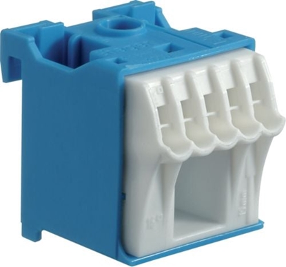 Attēls no Hager Blok samozaciskow 63A QC niebieski 6 przyczy 33x30x34mm (KN06N)