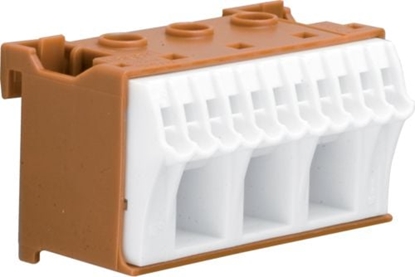 Attēls no Hager Blok samozacisków QC 63A brzowy 14 przyczy 33 x 60 x 34mm (KN14P)