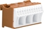Picture of Hager Blok samozacisków QC 63A brzowy 14 przyczy 33 x 60 x 34mm (KN14P)