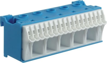 Изображение Hager Blok samozacisków QC 63A niebieski 22 przyczy 33 x 90 x 34mm (KN22N)