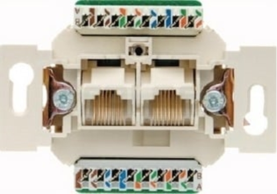 Picture of Hager Gniazdo komputerowe UAE 8/8 pinowe nieekranowane kat.5e - 534576