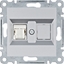 Picture of Hager Lumina Gniazdo komputerowe pojedyncze RJ45 kat.5e UTP srebrne WL2112