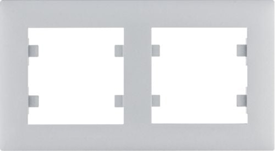Picture of Hager Lumina intense ramka 2-krotna pozioma srebrna (WL5722)