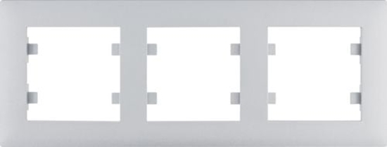 Picture of Hager Lumina intense ramka 3-krotna pozioma srebrna (WL5732)