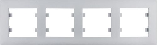 Picture of Hager Lumina intense ramka 4-krotna pozioma srebrna (WL5742)