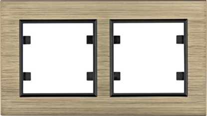 Attēls no Hager Lumina passion ramka 2-krotna pozioma aluminium mosidz (WL9224)