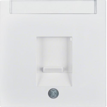 Attēls no Hager Pytka czoowa pojedyncza z zasuwami przeciwkurzowymi, biay, byszczcy B.x/S.1 11708989