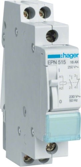 Picture of Hager Przekanik impulsowy 16A 230V AC 110V DC 1Z+1R (EPN515)