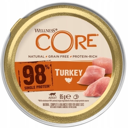 Изображение Happy Cat Core 98% Single Protein karma mokra dla dorosych kotów indyk 85g szalka