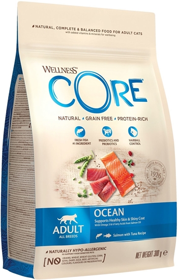 Изображение Happy Cat Core Ocean Salmon karma sucha dla dorosych kotów, oso i tuczyk, 300g