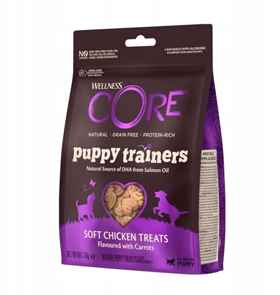 Изображение Happy Dog Core Puppy Trainers, przysmak, dla szczenit, chicken and carrot, 170g