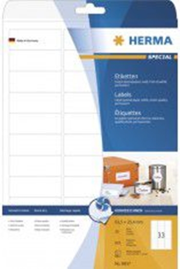 Picture of Herma Inkjet-Etiketten A4 weiß 63,5x25,4 mm Papier  825 St.