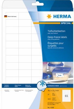 Picture of Herma Tiefkühletiketten A4 weiß 38,1x21,2 mm Papier 1625 St.