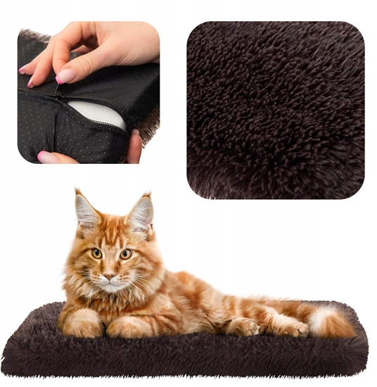 Изображение Hobbydog Materac parapetowy SHAGGY brzowy