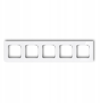 Attēls no ICON Ramka uniwersalna piciokrotna kwadratowa - efekt szka (ramka: biaa spód: grafitowy mat) 0-28-IRSK-5