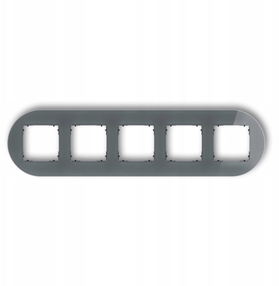 Attēls no ICON Ramka uniwersalna piciokrotna okrga - efekt szka (ramka: grafitowa spód: czarny) 28-12-IRSO-5