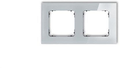 Attēls no ICON Ramka uniwersalna podwójna kwadratowa - efekt szka (ramka: szara spód: czarny) 15-12-IRSK-2