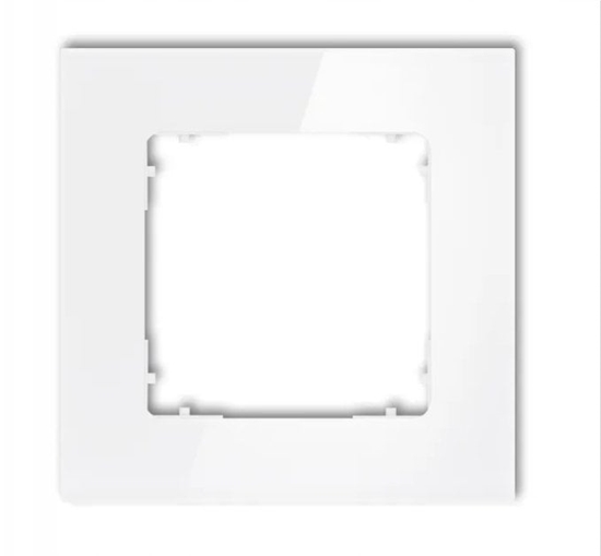 Изображение ICON Ramka uniwersalna pojedyncza kwadratowa - efekt szka (ramka: biaa spód: biay) 0-0-IRSK-1