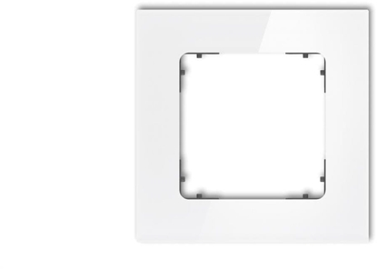 Attēls no ICON Ramka uniwersalna pojedyncza kwadratowa - efekt szka (ramka: biaa spód: grafitowy mat) 0-28-IRSK-1