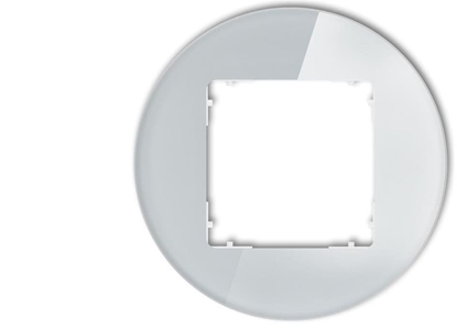 Attēls no ICON Ramka uniwersalna pojedyncza okrga - efekt szka (ramka: szara spód: biay) 15-0-IRSO-1