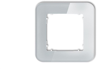 Attēls no ICON Ramka uniwersalna pojedyncza zaokrglona - efekt szka (ramka: szara spód: biay) 15-0-IRSZ-1