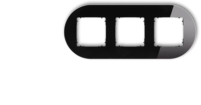 Attēls no ICON Ramka uniwersalna potrójna okrga - efekt szka (ramka: czarna spód: czarny) 12-12-IRSO-3