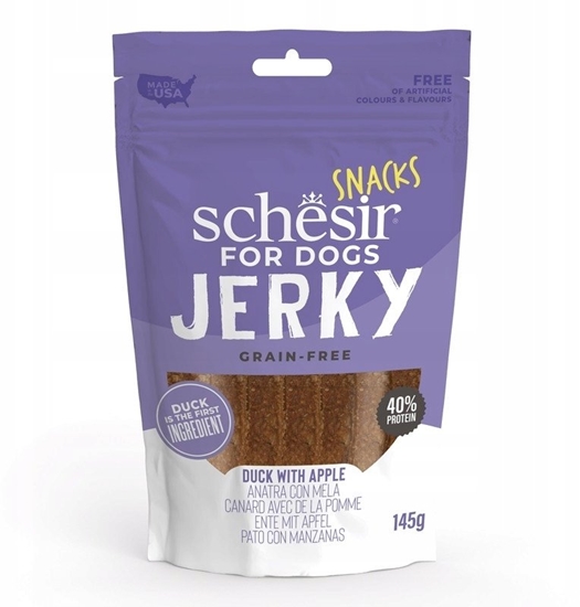 Picture of Jerky, przysmak, dla psów, kaczka z jabkiem suszona, 145 g, saszetka