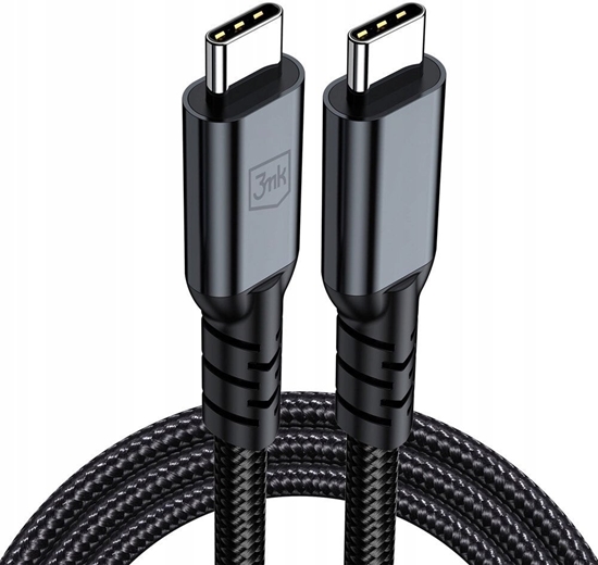 Изображение Kabel USB 3MK kabel Hyper Cable N-SERIES Thunderbolt 4 1m 48V/5A 40Gb/s 240W 8K60Hz PD3.1 czarny