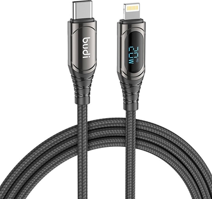 Attēls no Kabel USB Budi USB-C - Lightning 1.5 m Czarny (229TL)