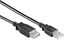 Attēls no Kabel USB Eigenbrand USB-A - USB-A 1.8 m Czarny (93599)