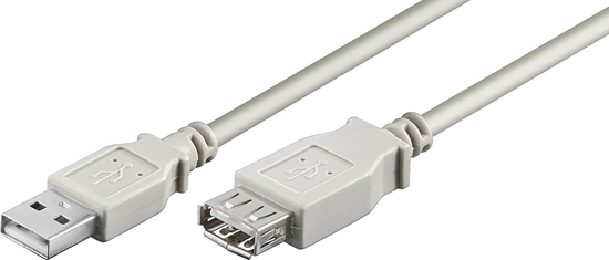 Изображение Kabel USB Goobay USB-A - USB-A 1.8 m Biay (68715)