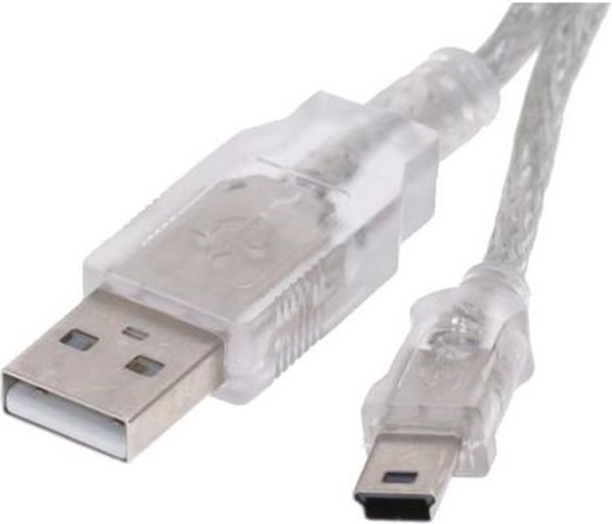 Picture of Kabel USB Logo USB-A - miniUSB 0.6 m Przezroczysty (31184)