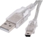 Attēls no Kabel USB Logo USB-A - miniUSB 0.6 m Przezroczysty (31184)