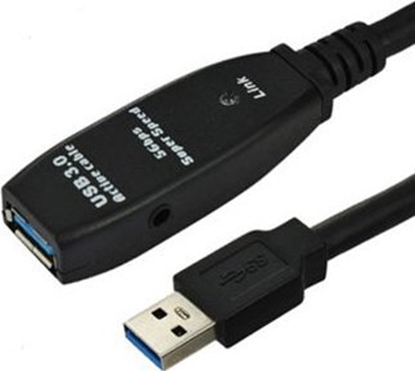 Изображение Kabel USB MicroConnect USB-A - USB-A 10 m Czarny (USB3.0AAF10A)