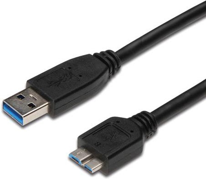 Picture of Kabel USB PremiumCord USB-A - micro-B 1 m Czarny (ku3ma1bk)