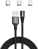 Picture of Kabel USB Savio USB-A - USB-C + microUSB + Lightning 1 m Czarny Magentyczny (CL-152)