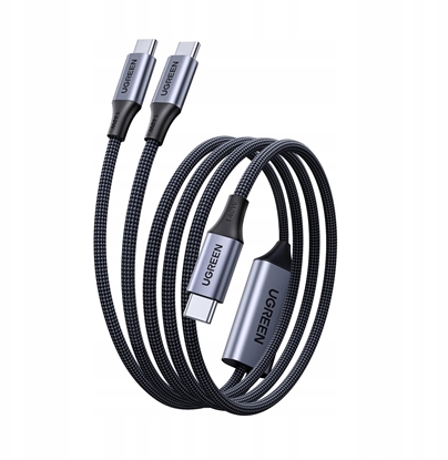 Picture of Kabel USB Ugreen Kabel 2w1 USB-C - 2xUSB-C PD 140W 2m - czarny