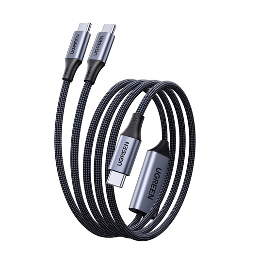 Picture of Kabel USB Ugreen Kabel 2w1 USB-C - 2xUSB-C PD 140W 2m - czarny