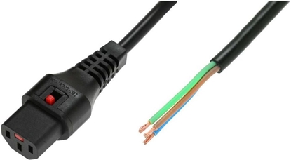 Изображение Kabel zasilajcy Digitus IEC LOCK, 3x1mm2, 2m, czarny (IEC-PC1025)
