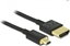 Picture of Kabelis HS HDMI ar tīklu, A M > microD M, 3D 4K, 2m, Slim Premium, Delock