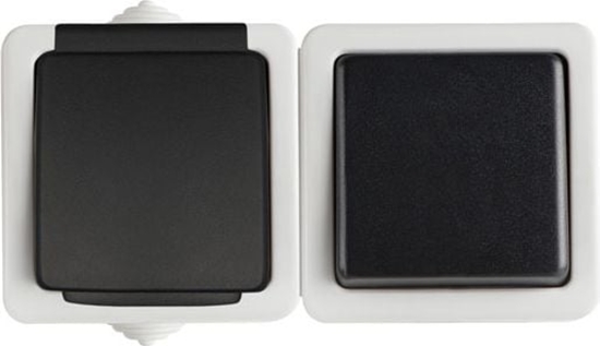 Picture of Kanlux Gniazdo francuskie podwójne TEKNO ochrona styków rubowe 16A 250V czarne (25357)