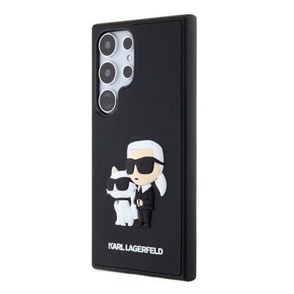 Изображение Karl Lagerfeld 3D Rubber Karl and Choupette Case for Samsung Galaxy S24 Ultra / black