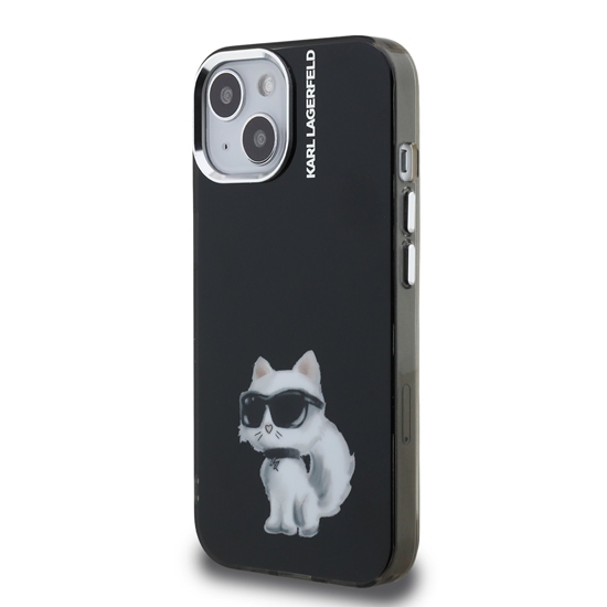 Изображение Karl Lagerfeld IML Aquarelle Choupette Case for iPhone 15 / Black