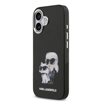 Изображение Karl Lagerfeld IML Aquarelle Karl and Choupette Case for iPhone 17 / Black