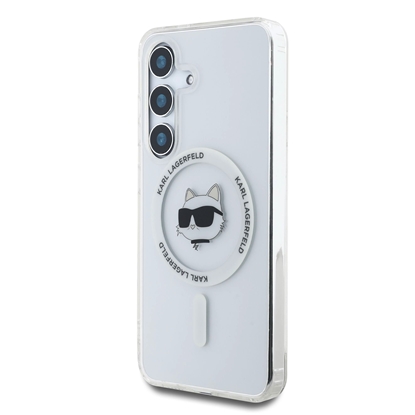 Изображение Karl Lagerfeld IML Choupette Head MagSafe Case for Samsung Galaxy S25 / Transparent