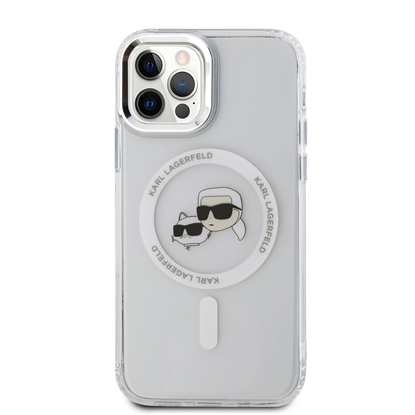Изображение Karl Lagerfeld IML K&CH Heads Metal Frame MagSafe Case for iPhone 12/12 Pro / Transparent