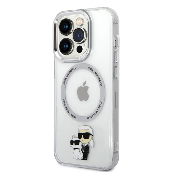 Изображение Karl Lagerfeld IML Karl and Choupette MagSafe Case for iPhone 15 Pro / transparent